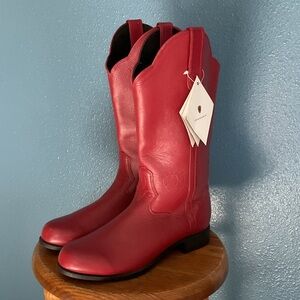 Ariat Bold Red Leather Boots